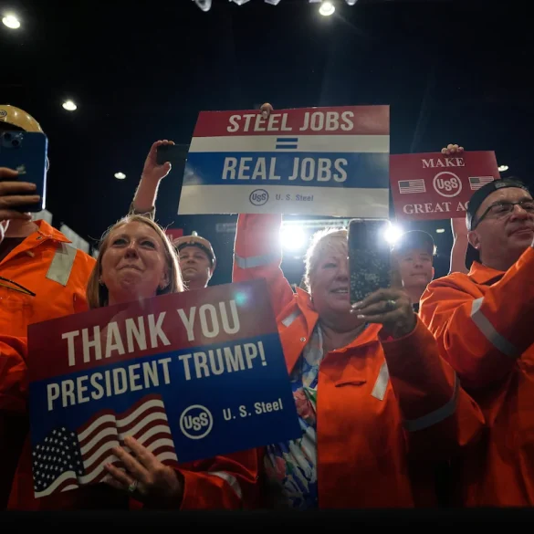Steelworkers Rally Around Jobs as Trump Shifts on Nippon Deal and Union Fractures Deepen